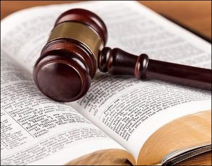 Picture of Holy Bible and judge's gavel alluding to God's law and our accountability